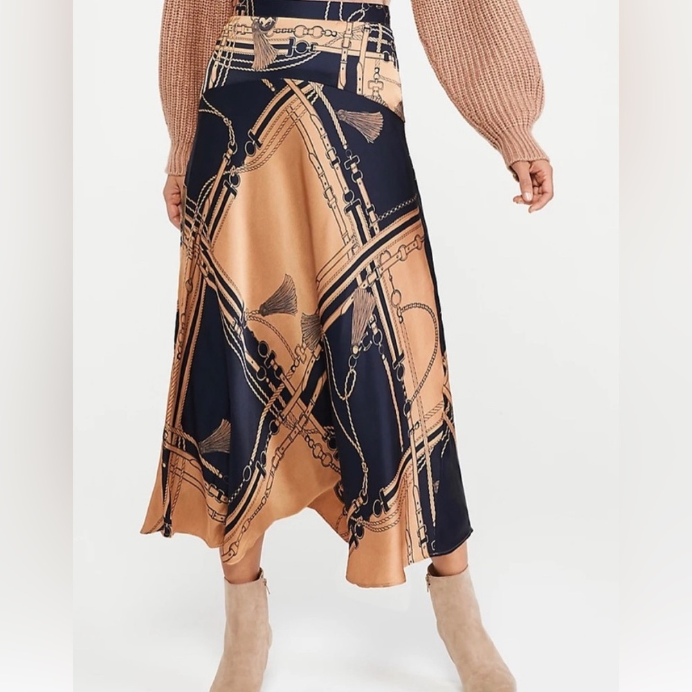Ann Taylor Equestrian themed midi skirt- size 4
